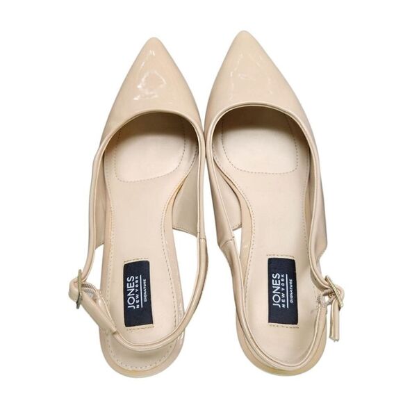 Jones New York Women's Elegant Heels Nude Tan Size 8.5 Slingback Pointed Toe - Picture 8 of 13
